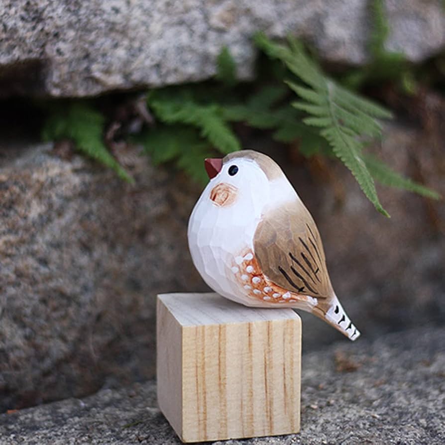 Amazon.co.jp: 小鳥 オブジェ インコ タイプ 雀 かわいい 置物 おき