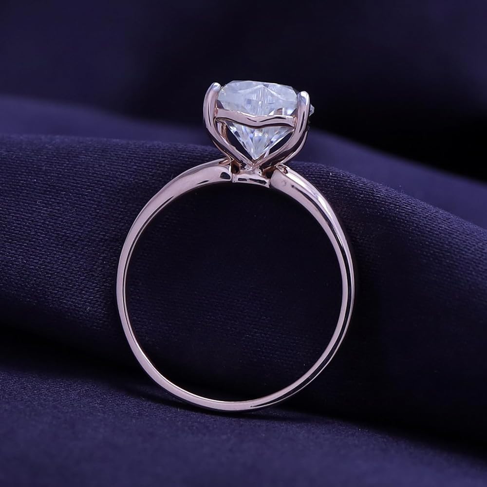 Amazon | 3カラット ハート型 人工モアッサナイト ダイヤモンド