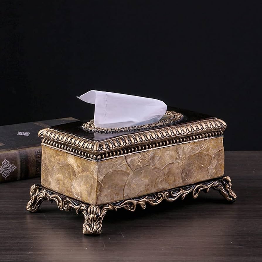 Amazon｜ティッシュボックスカバー、アンティーク古い職人技の絶妙な