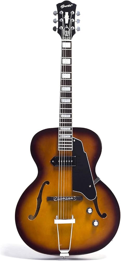 Amazon | GROTE Jazz Electric Guitar Semi-Hollow Body Chrome