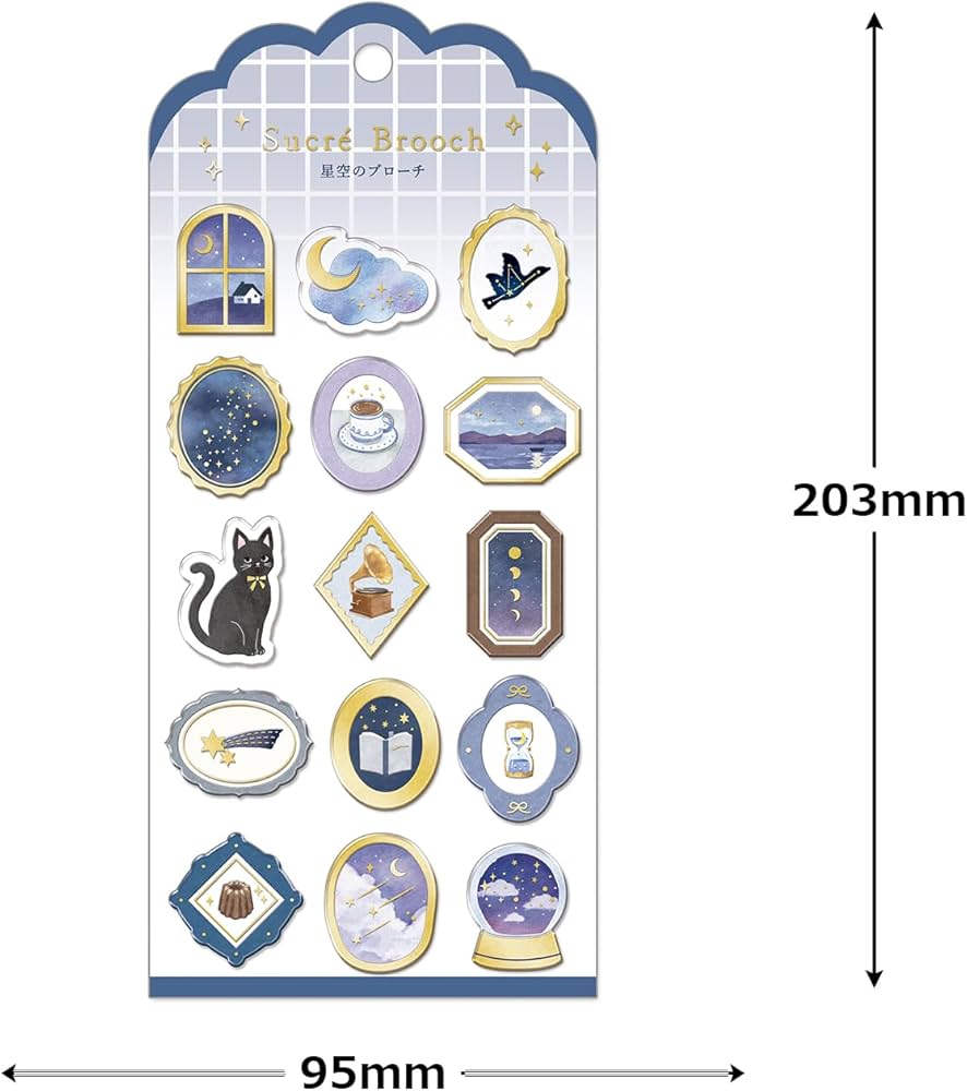 Amazon | [シールシート]シュクレブローチステッカー/星空のブローチ