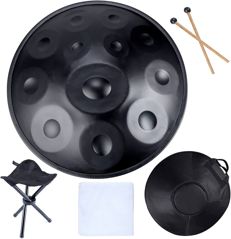 Amazon | マイナー 22 インチ スチール ハンドパン ドラム 432 Hz