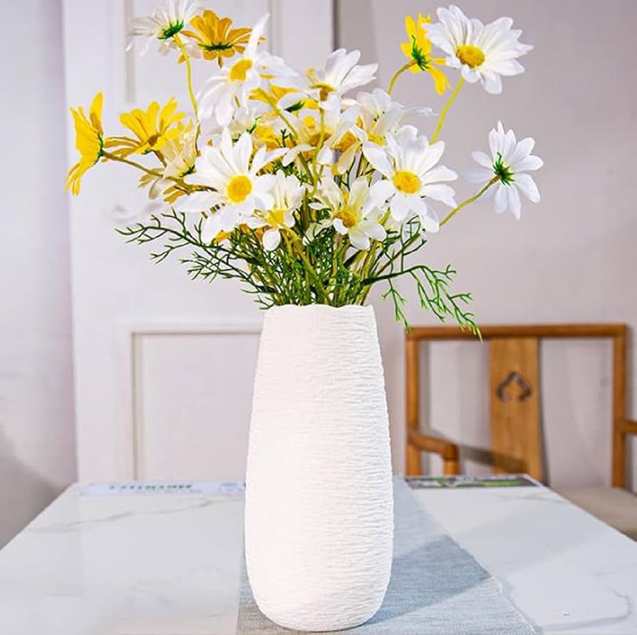 Amazon.co.jp: かびん フラワーベース ホワイト白 セラミック 陶器