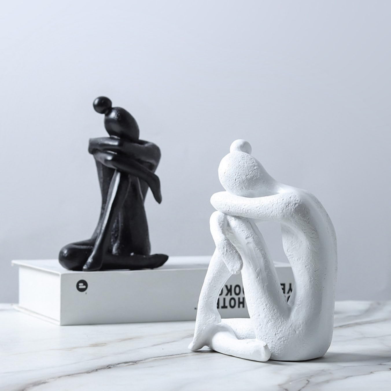 Amazon.co.jp: JAnjiaLxY 置物 オブジェ 座る人 人体 彫像 かわいい