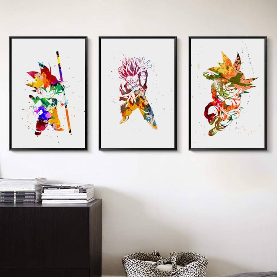 Amazon｜ドラゴンボール孫悟空かわいいA4キャンバス絵画アートプリント