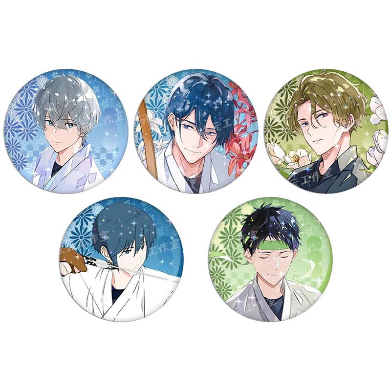 Amazon.co.jp: ツルネ 風舞高校弓道部 缶バッジ ブローチ バッジ 5個