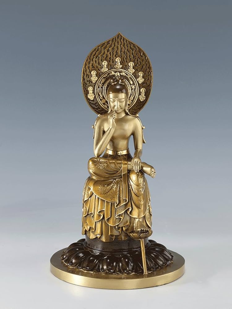 弥勒菩薩 国宝写 半跏思惟像 大理石 仏像 彫刻 置物 風水 骨董