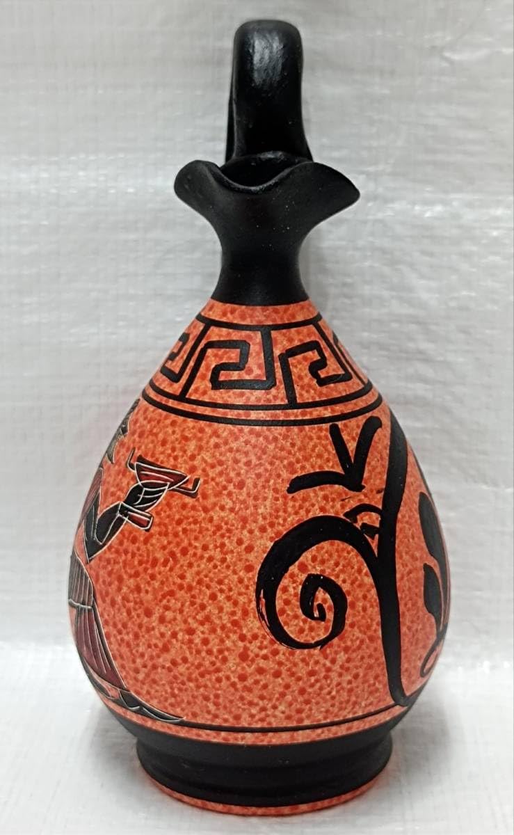 Amazon.co.jp: 古代ギリシャ 黒絵式 オイノコエ 陶器水差し レプリカ