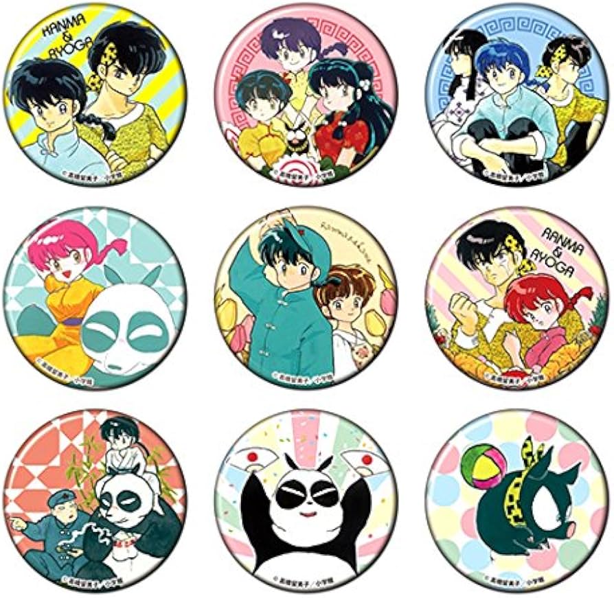 Amazon.co.jp: らんま1/2 トレーディング缶バッジ BOX商品 1BOX=9個