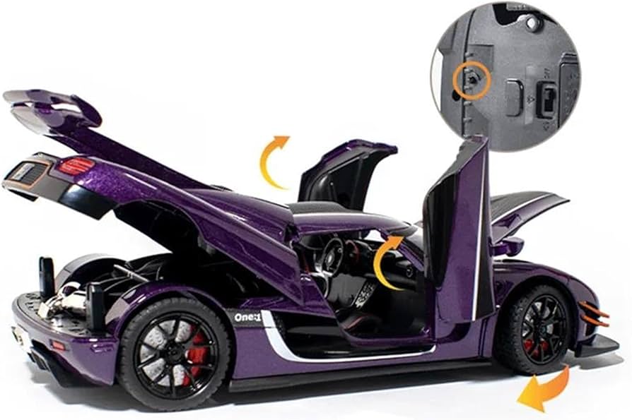 Amazon | ダイキャストカー 1:24 ケーニグセグ 1 1 合金静的ダイ