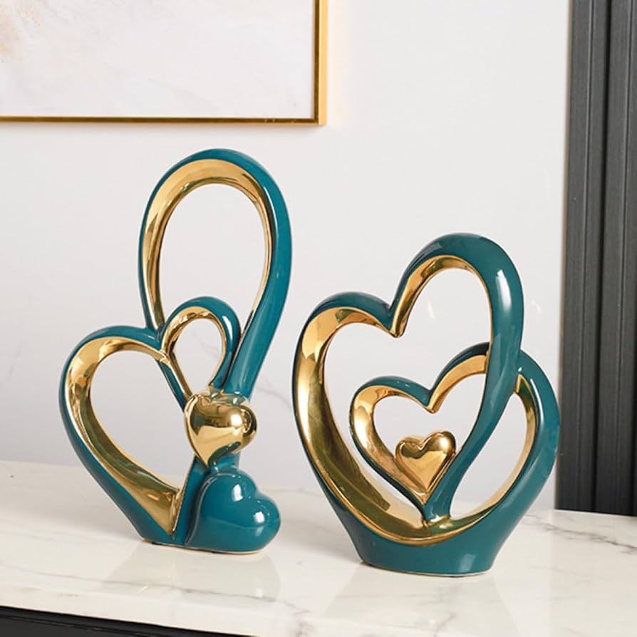 Amazon.co.jp: JAnjiaLxY オブジェ モダン 雑貨 置物 ハート