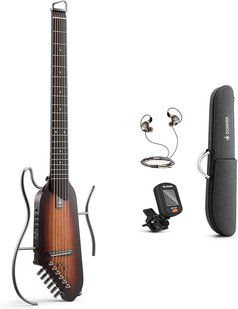 Amazon.com: Donner HUSH I Guitar For Travel - Portable Ultra-Light
