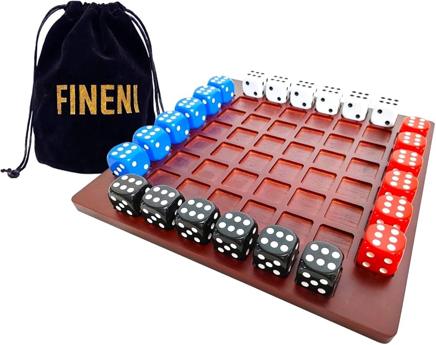 Amazon | FINENI ダイスバトル 2~4人用 ボードゲーム 4人用 丈夫な木製