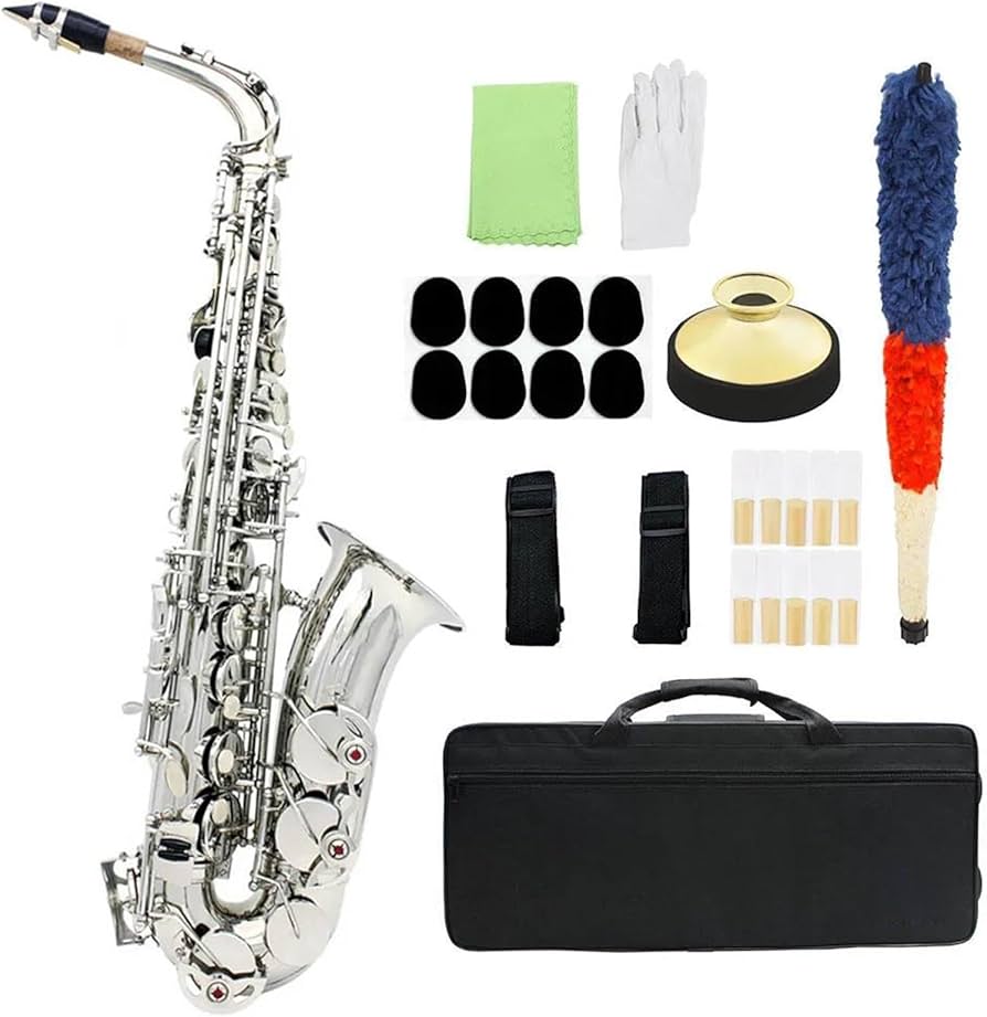 Amazon | サックス Eb アルトサックス シルバー E フラット調性