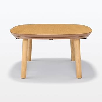 Amazon | 無印良品 楕円こたつ ナチュラル 小 幅97×奥行72×高さ37cm MJ