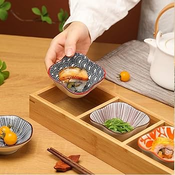 Amazon｜Sarinyお皿 小皿セット和風 小皿セット 竹トレイ 陶器 前菜皿