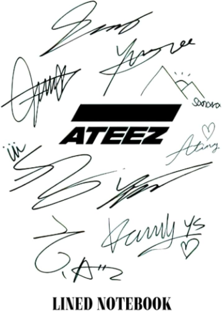 Lined Notebook: Fun Excellent Ateez Pet Logo Story + Reminder