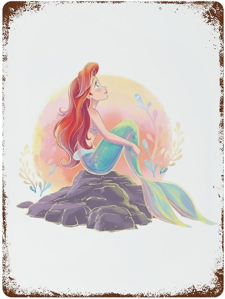Amazon.co.jp: リトルマーメイド アリエル 壁掛けポスター 壁掛け絵画