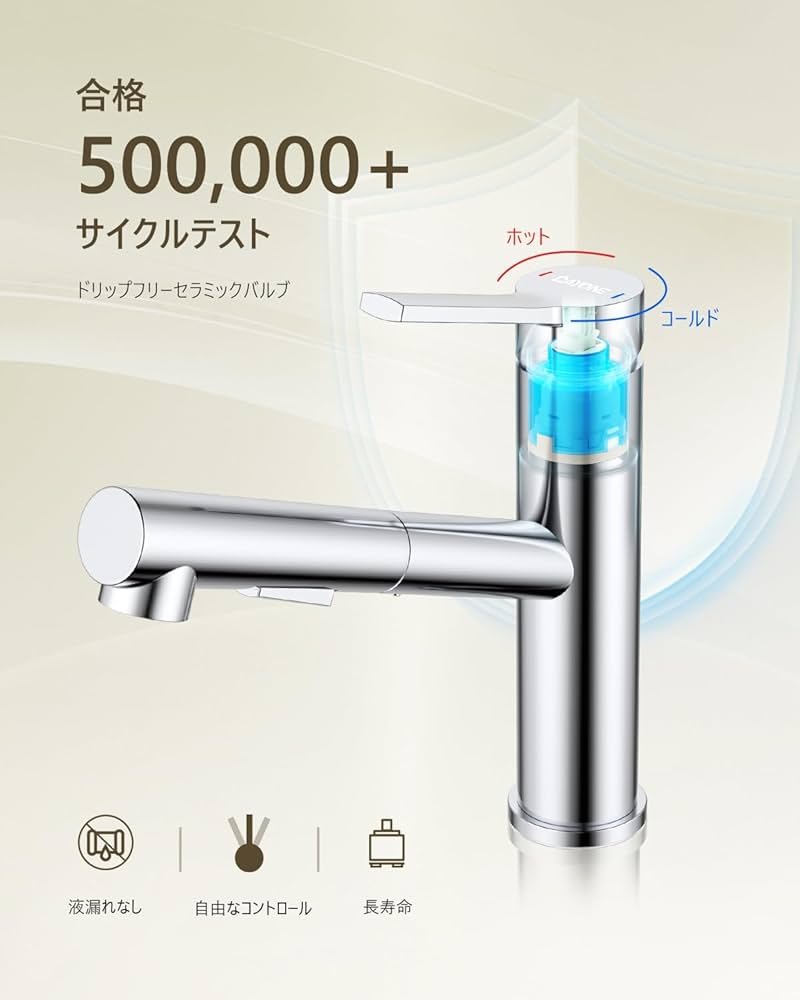 Amazon.co.jp: DAYONE 引き出し式キッチン水栓、SUS304ステンレス製