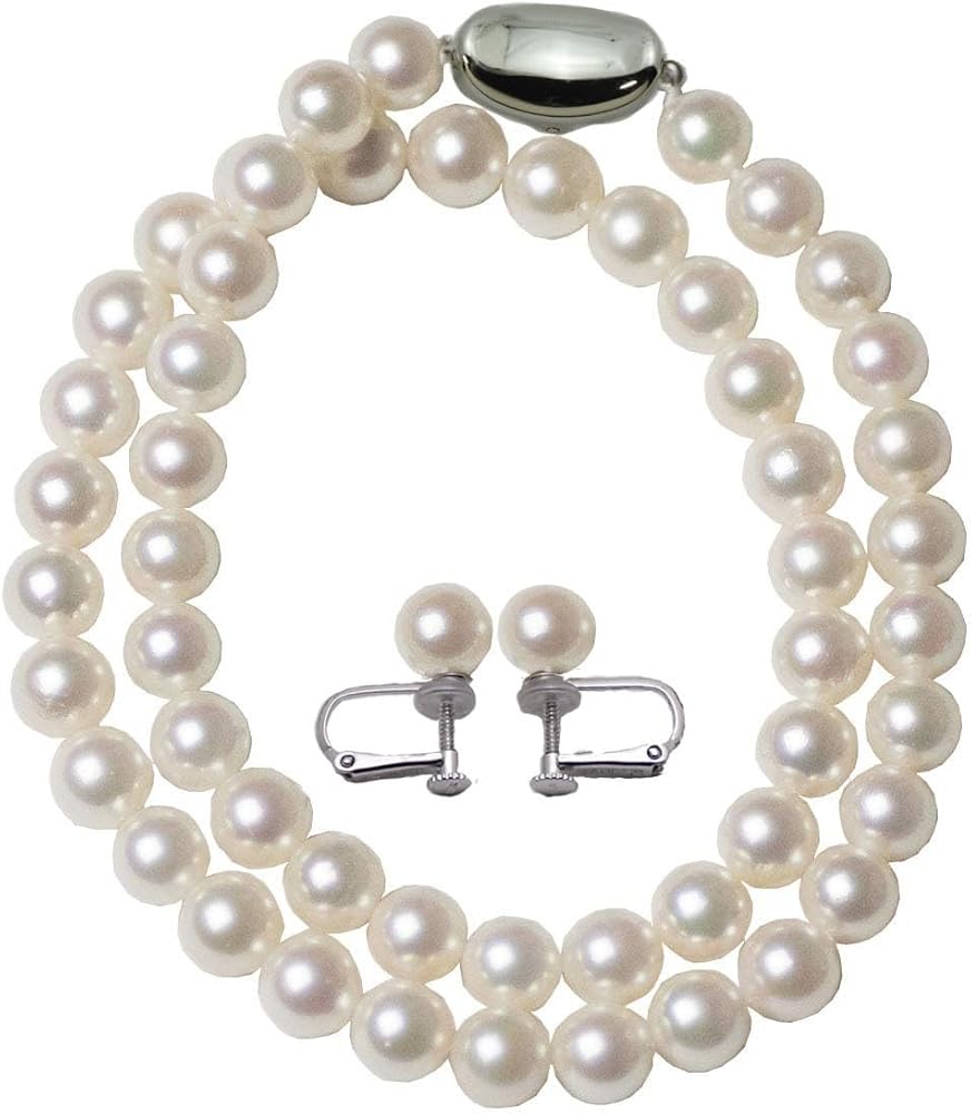 Amazon | [Mani・Mani] パールネックレスセット 冠婚葬祭 あこや本真珠