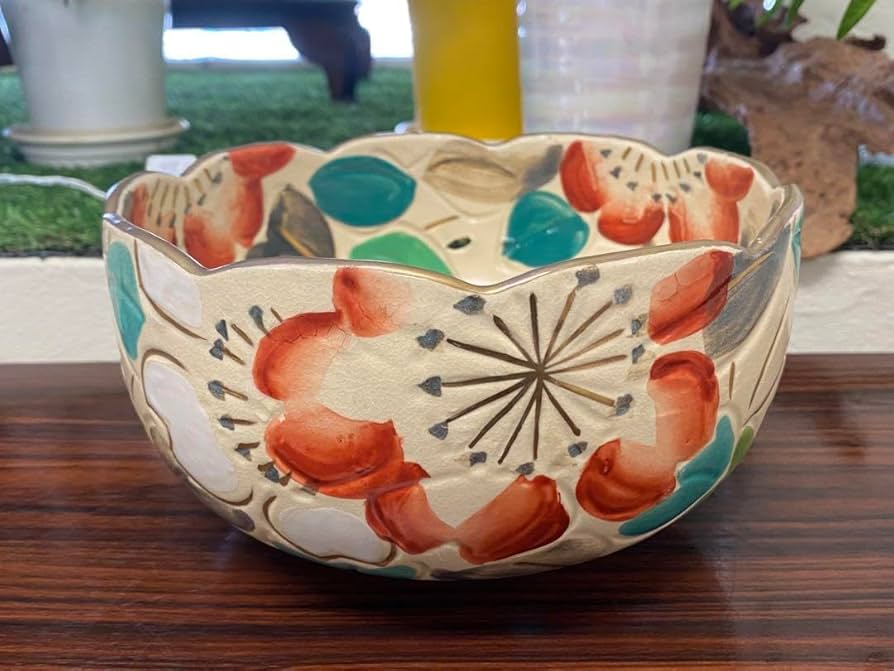 Amazon.co.jp: 3-1092 京都 清水焼 平安雲楽造 山茶花菓子鉢 : おもちゃ