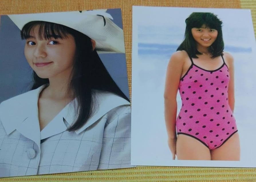 Amazon.co.jp: 渡辺満里奈 おニャン子クラブ グッズ 水着 スナップ 2枚