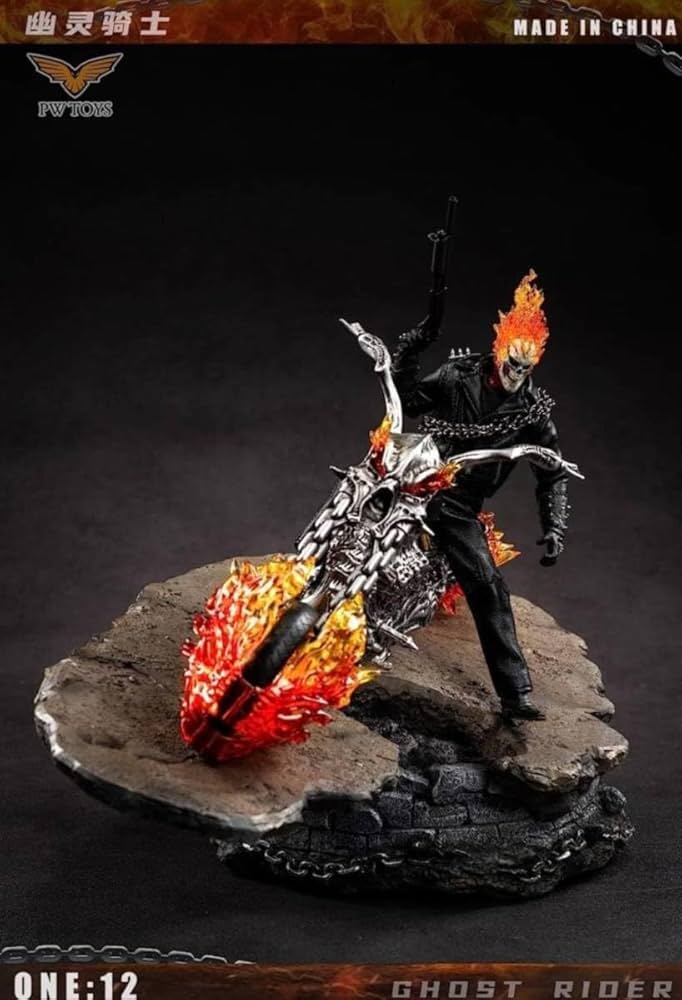 Amazon.co.jp: 1/12 ゴーストライダー バイクセット アクション