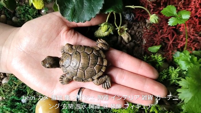 Amazon.co.jp: heizi 亀 カメ 置物 2個セット 庭 陶器 ガーデン