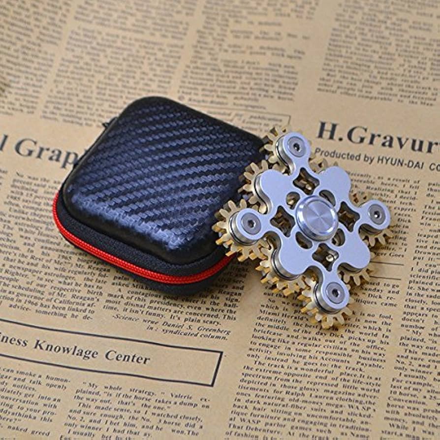 Amazon | JP-KIBOUハンドスピナー 9個の歯車が連動して回転する 指