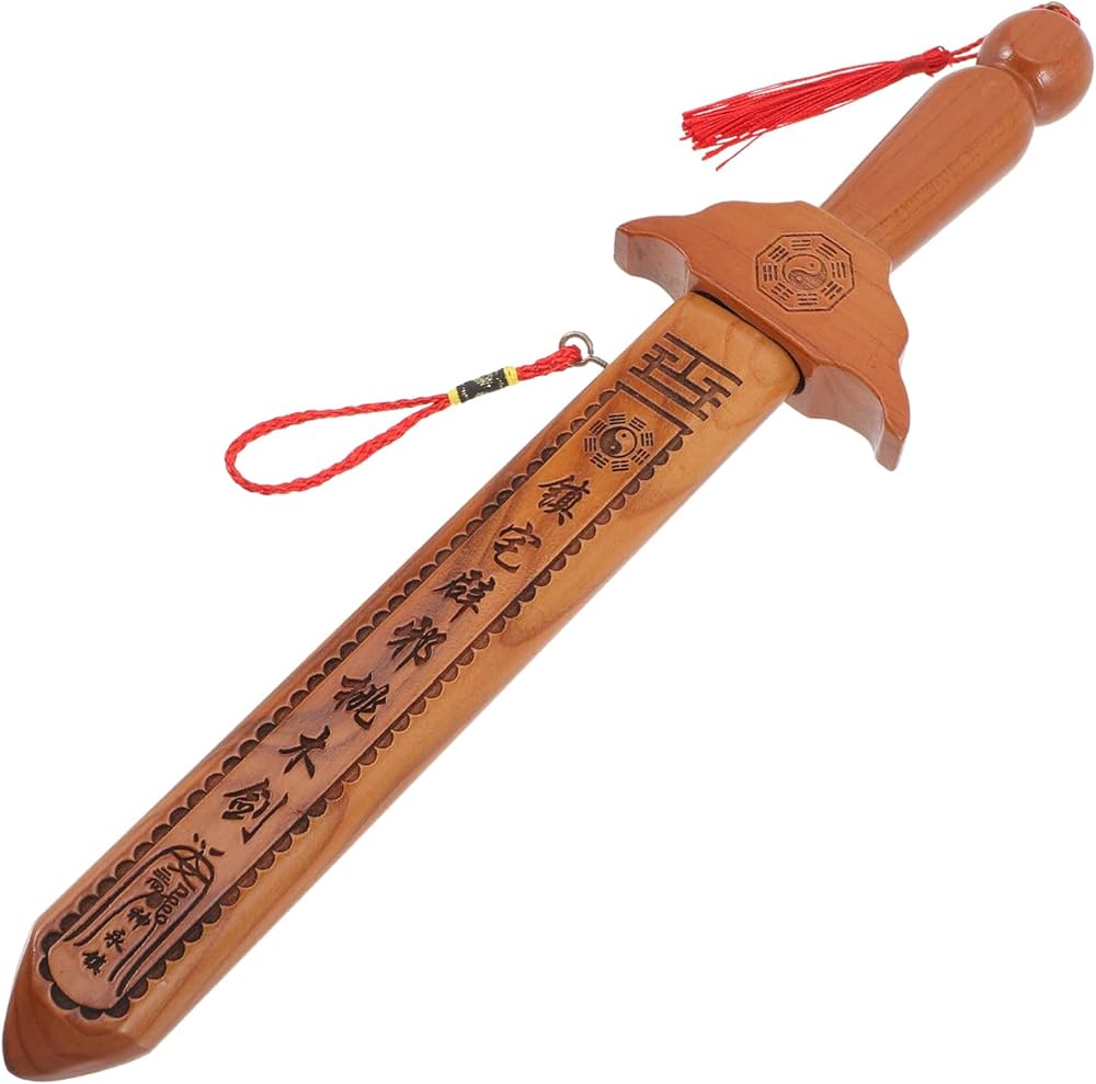 Amazon.co.jp: Sosoport 伝統的な中国の桃の木刀 木製刀 ヴィンテージ
