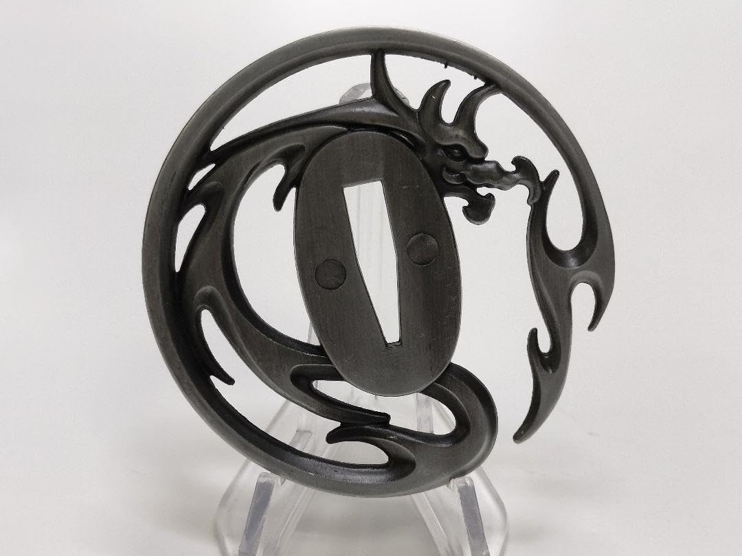 Amazon.co.jp: KK78 日本刀装具 刀鍔 龍図 合金製 現代品 つば ツバ