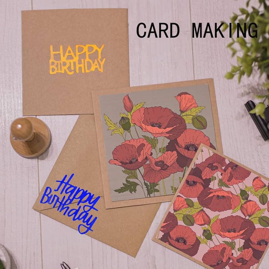 Amazon.co.jp: TuNan ハッピーバースデー 型抜き6個 + カード作成用花