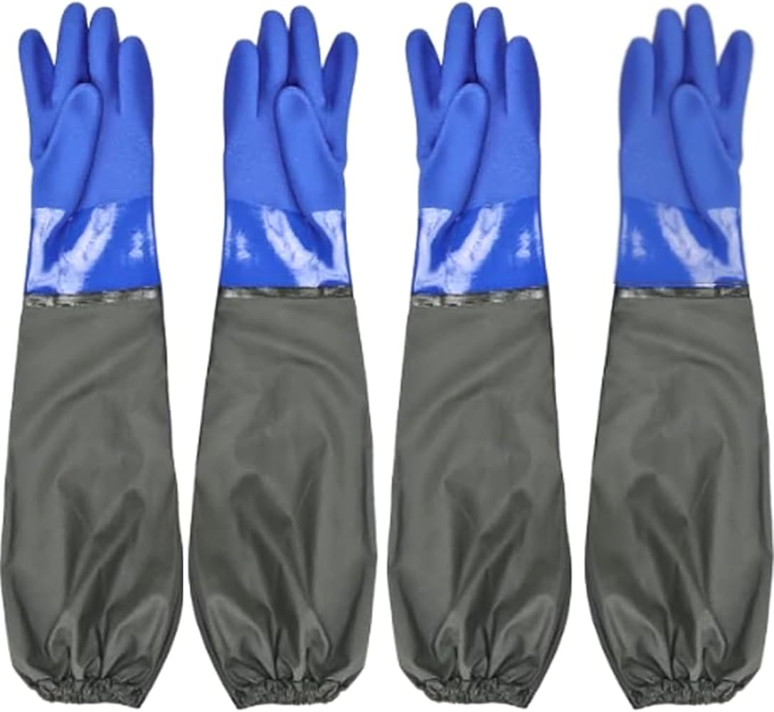 Amazon.co.jp: [ziyue] 4枚入 ゴムグローブロング ゴム手袋 ロング 超