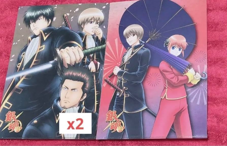 Amazon.co.jp: 銀魂 土方 沖田 近藤 真選組 神楽 クリアファイルセット