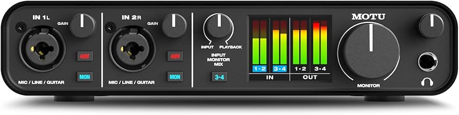 Amazon.com: MOTU M4 4x4 USB-C Audio Interface : Musical Instruments