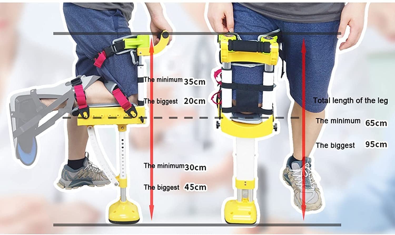 Amazon.co.jp: ハンズフリー松葉杖、松葉杖の代替品フリー膝松葉杖脚