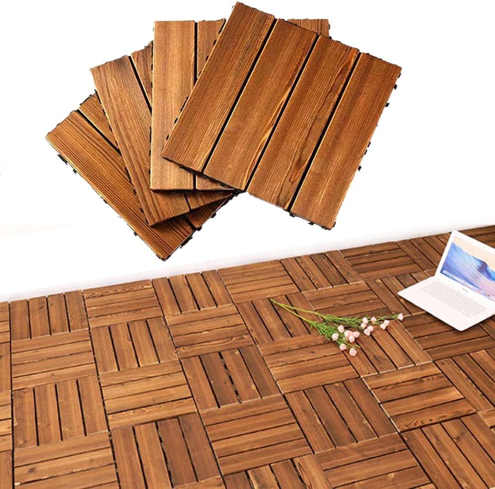 Amazon.co.jp: ウッドパネル ウッドデッキ ジョイント式 30×30cm