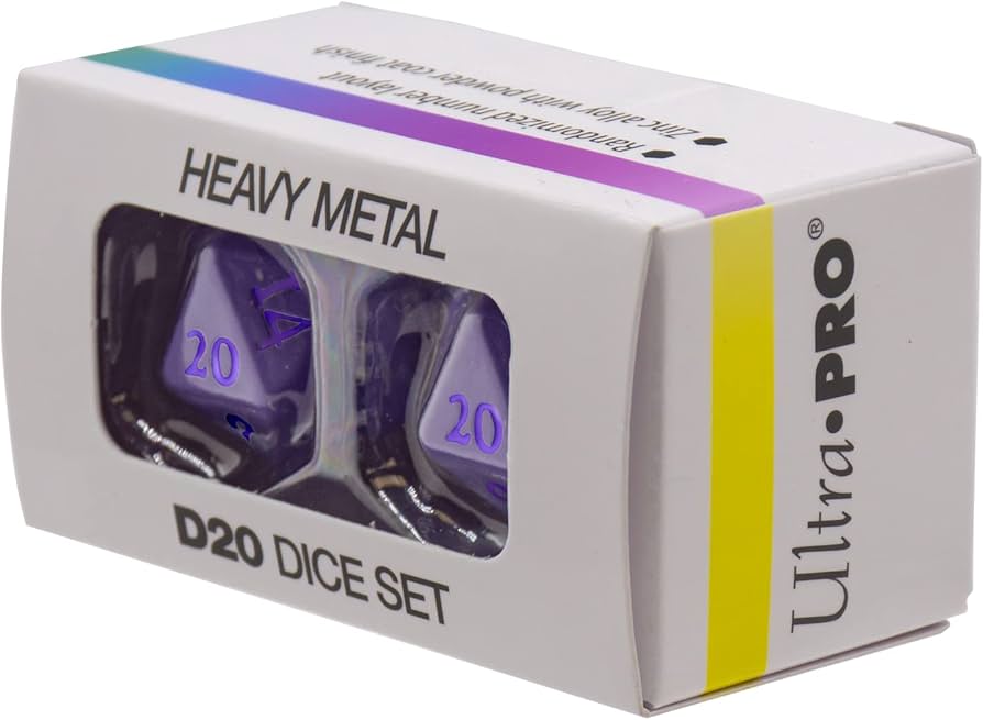 Amazon.com: Ultra PRO - Vivid Heavy Metal Dice Set Purple 2ct - Up