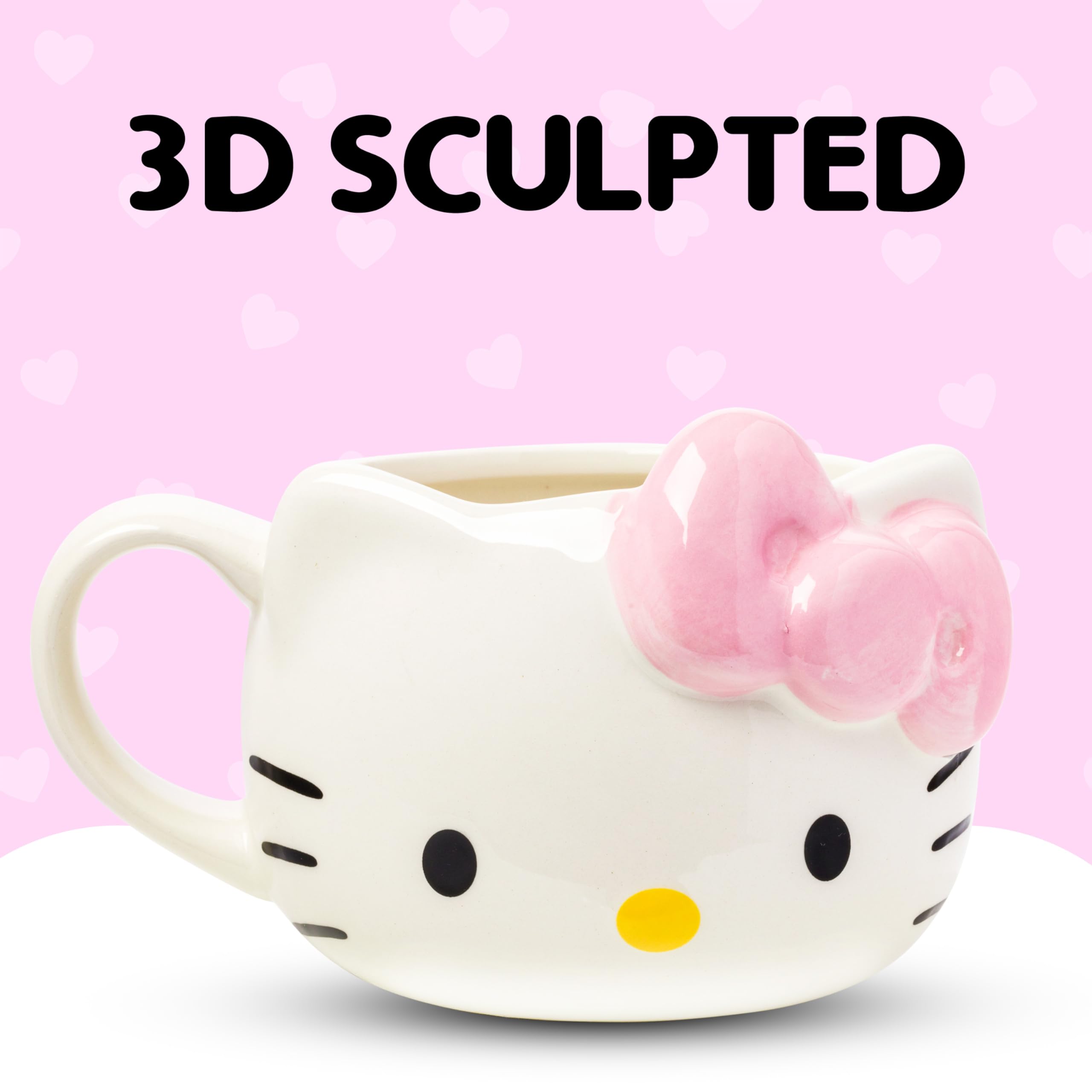 Amazon.co.jp: ハローキティ ピンクリボン 20オンス 3D彫刻セラミック