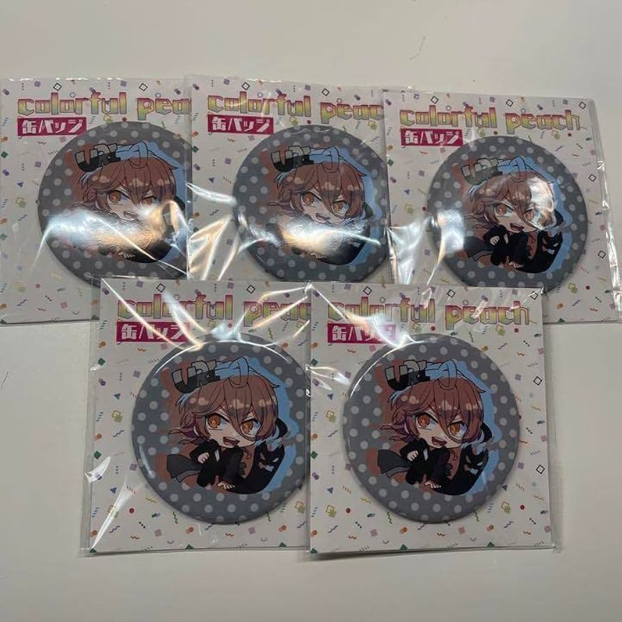 Amazon.co.jp: からぴち カラフルピーチ 缶バッジ うり 5個 : おもちゃ