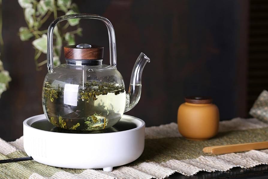 Amazon | 台湾直送Eilong-レトロガラスケトル(1100ml)。 | Eilong