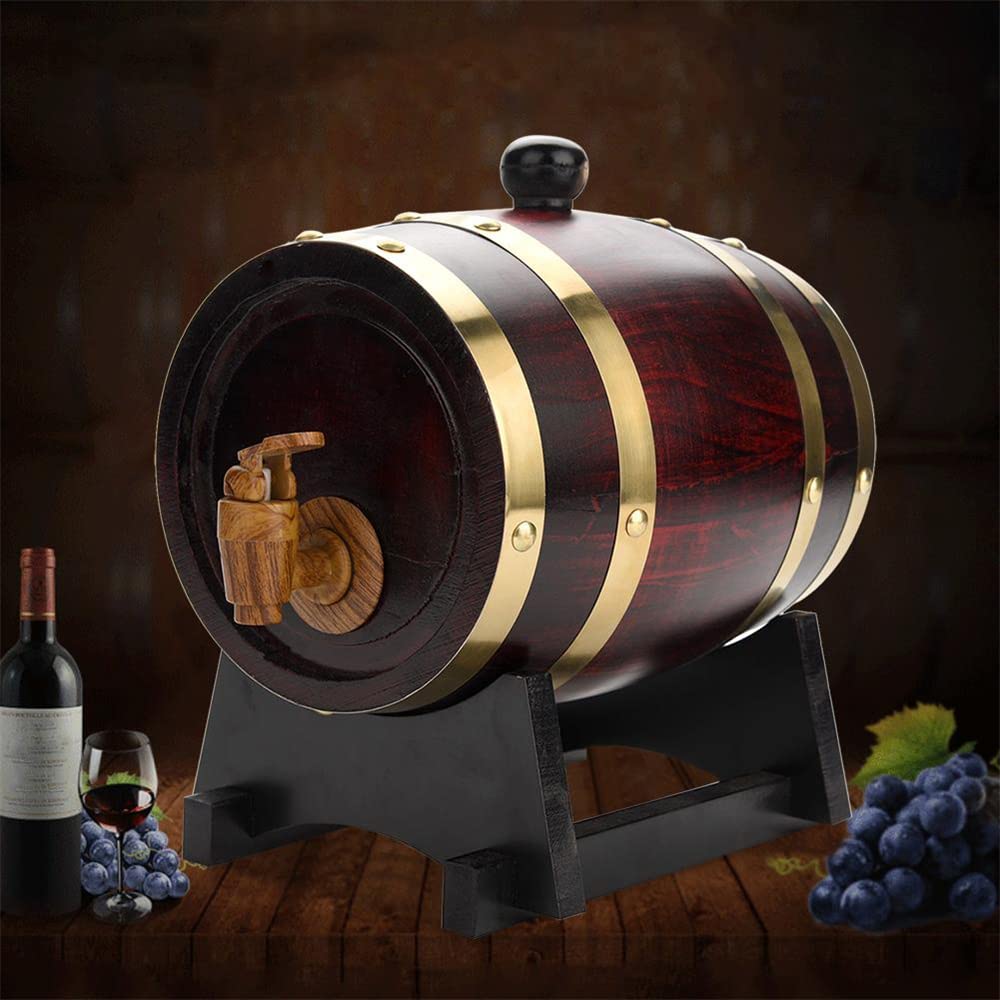 Amazon｜Jivccof オークワイン樽 発酵酒 家庭用 ベース付き ワイン