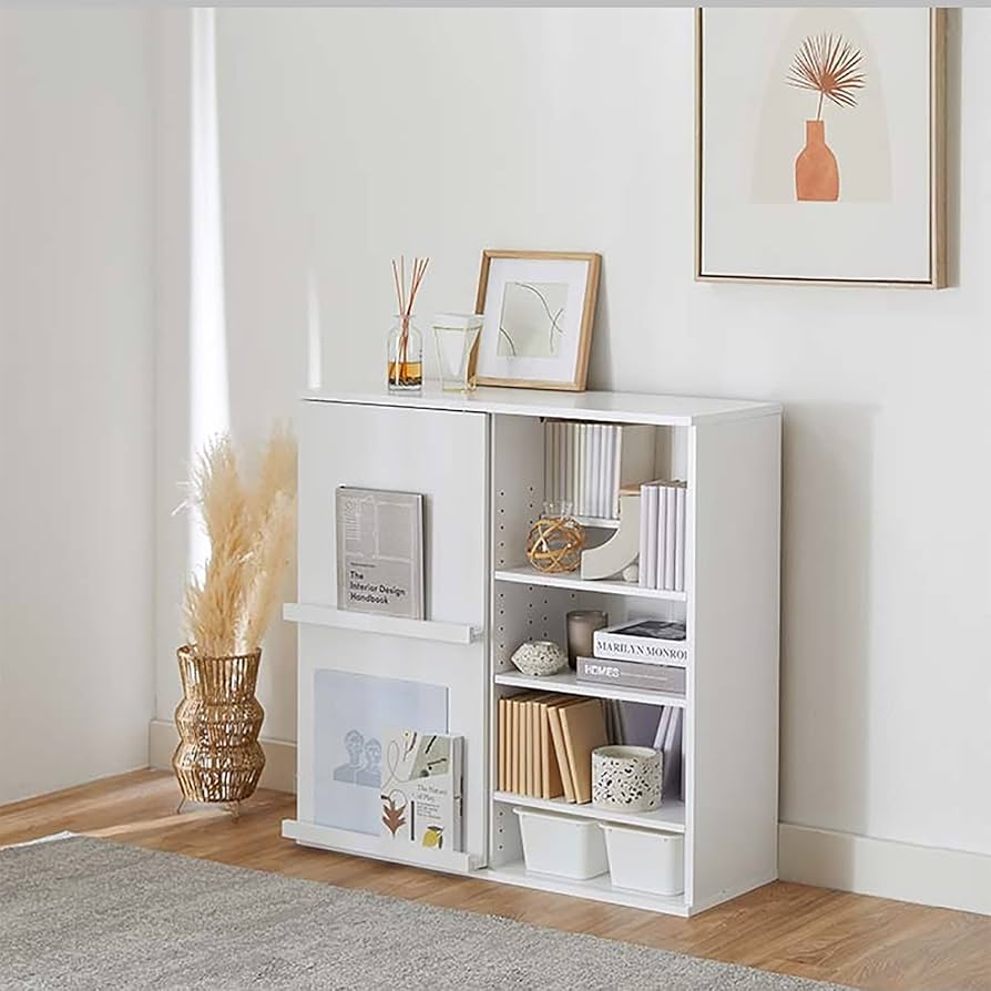 Amazon｜ディスプレイラック 本棚 2個セット 収納棚 リビング収納 棚