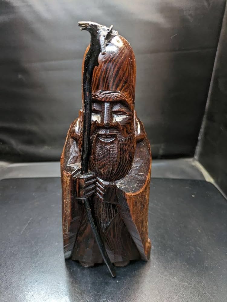 Amazon.co.jp: b189、木製 木彫り 仙人像 (寿老人)羽人 僊人 RQTUHHP