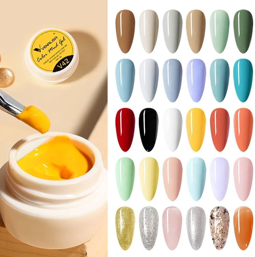 Amazon.co.jp: VENALISA 5g 30色 ジェルネイル カラージェル セット
