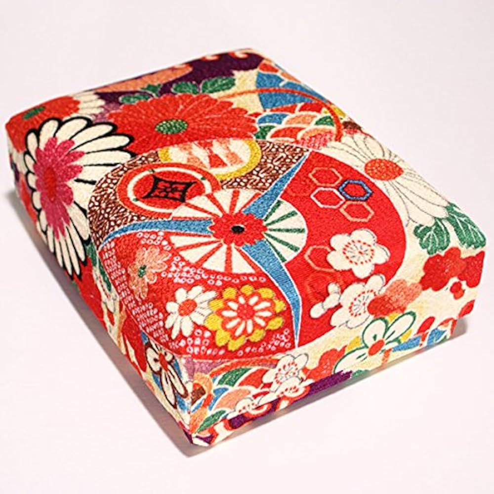 Amazon.co.jp: 道具箱 お裁縫箱 小物入れ ちりめん文庫箱（中） 紫 約