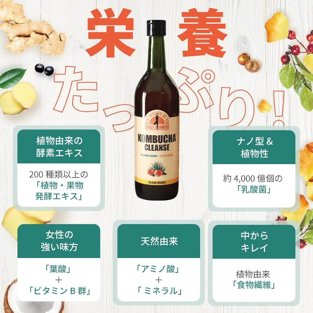 Amazon.co.jp: KOMBUCHA CLEANSE コンブチャクレンズ 1個 (x 1) : 食品
