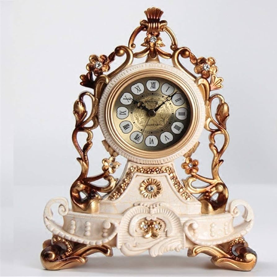Amazon.co.jp: アンティーク置き時計 ヴィンテージ高級置時計クォーツ
