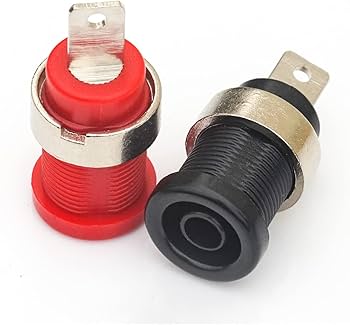 Amazon | Keszoox 12個 4mm バナナジャック メスパネルマウント バナナ