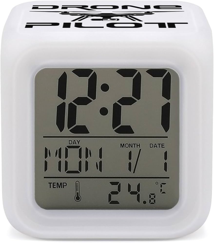 Amazon.co.jp: 目覚まし時計 ドローンパイロット Drone Pilot 置き時計